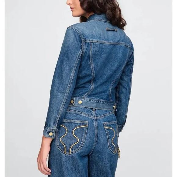 GAP x Cult Gaia Collab Denim Jacket Large Rare Sold Out NWT - Picture 8 of 9
